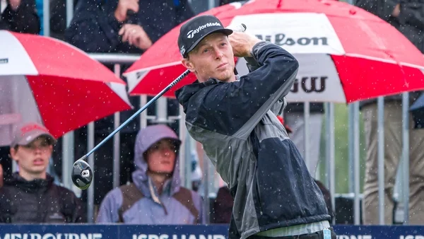 Rookie Ryggs Johnston looking a lethal weapon until 14th hole at Australian Open