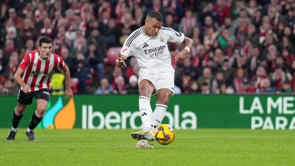 European round-up: Kylian Mbappe fails to score from the spot again as Athletic Bilbao beat Real Madrid