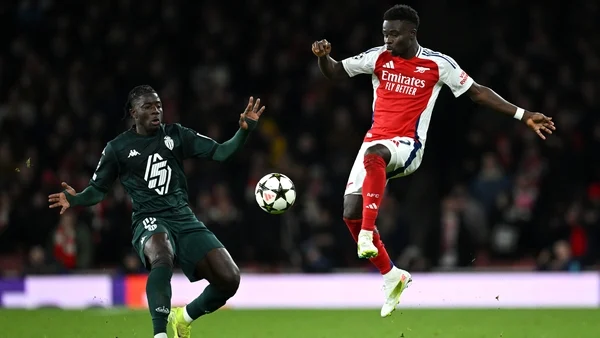 Saka's classy brace sees Arsenal breeze past Monaco