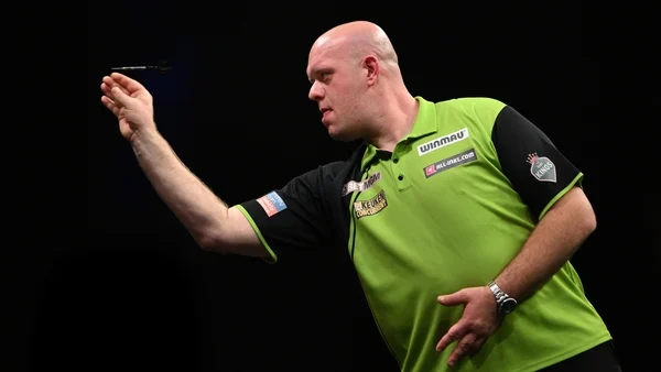 Michael van Gerwen cruises to opening win at the World Championship