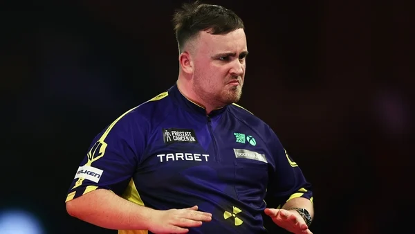 Luke Littler just misses out on nine-darter in first-round win