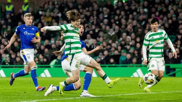 Kyogo Furuhashi fires double as Celtic stretch lead at top