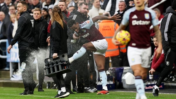 Aston Villa striker Jhon Duran hit with FA charge over red mist at Newcastle