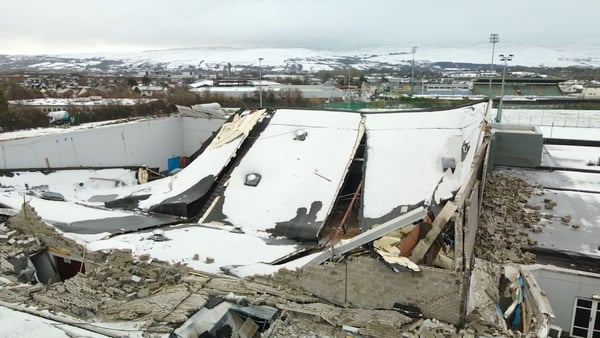 Roof collapses under heavy snow at Kerry sports complex